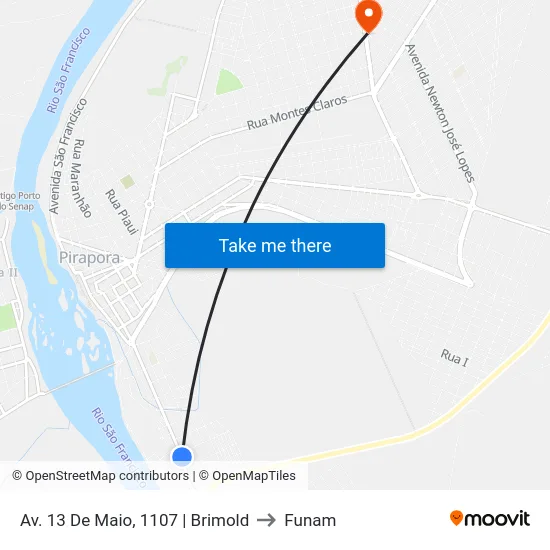 Av. 13 De Maio, 1107 | Brimold to Funam map