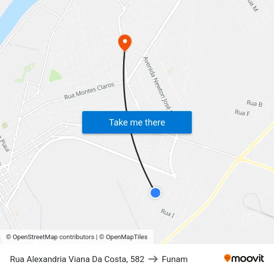 Rua Alexandria Viana Da Costa, 582 to Funam map