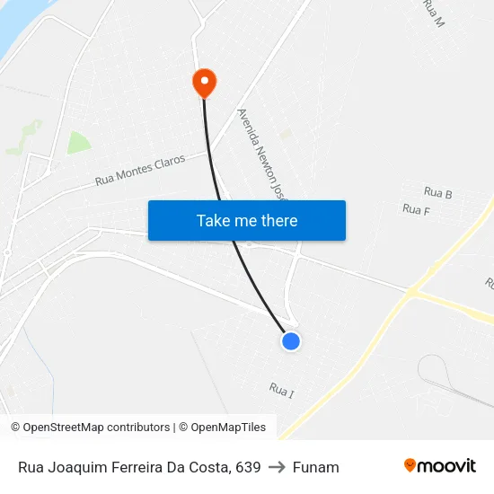 Rua Joaquim Ferreira Da Costa, 639 to Funam map