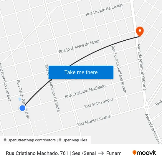 Rua Cristiano Machado, 761 | Sesi/Senai to Funam map
