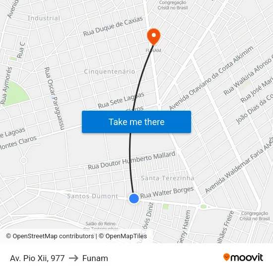 Av. Pio Xii, 977 to Funam map