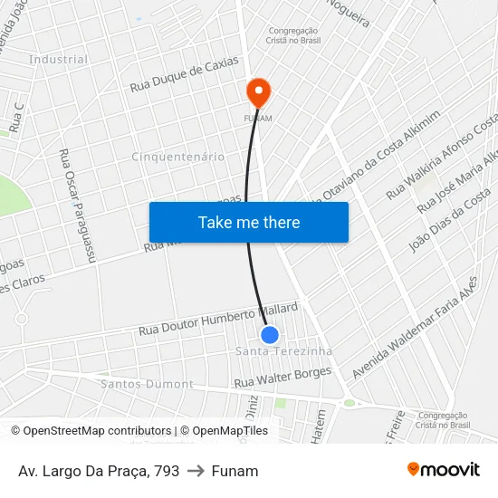 Av. Largo Da Praça, 793 to Funam map