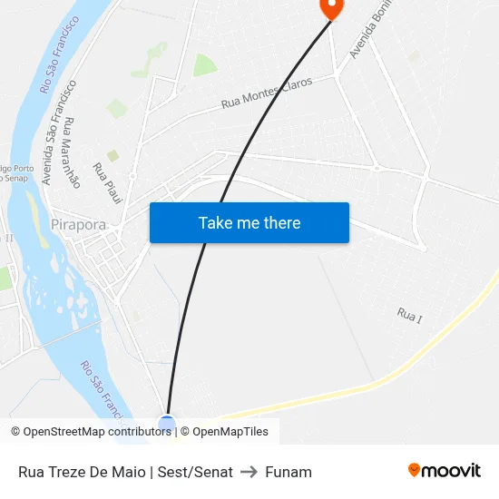 Rua Treze De Maio | Sest/Senat to Funam map