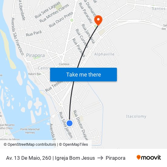 Av. 13 De Maio, 260 | Igreja Bom Jesus to Pirapora map