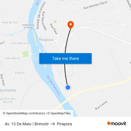 Av. 13 De Maio | Brimold to Pirapora map