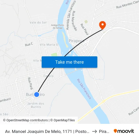 Av. Manoel Joaquim De Melo, 1171 | Postos De Gasolina to Pirapora map