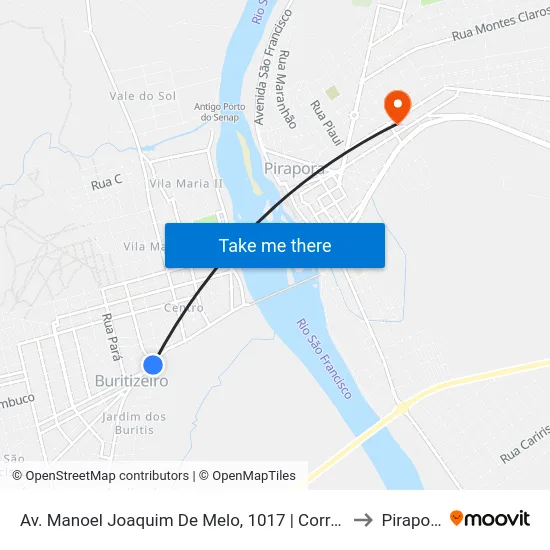 Av. Manoel Joaquim De Melo, 1017 | Correios to Pirapora map