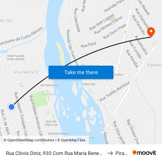 Rua Clóvis Diniz, 930 Com Rua Maria Benedita Dos Santos to Pirapora map