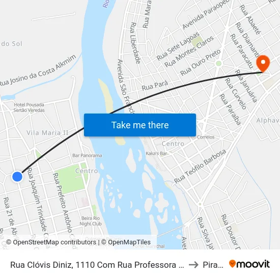 Rua Clóvis Diniz, 1110 Com Rua Professora Anísia Saliba Cordeiro to Pirapora map