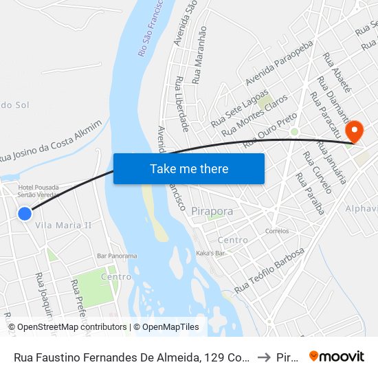 Rua Faustino Fernandes De Almeida, 129 Com Rua Marta Gonçalves Pereira to Pirapora map