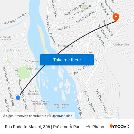 Rua Rodolfo Malard, 306 | Próximo À Parati to Pirapora map