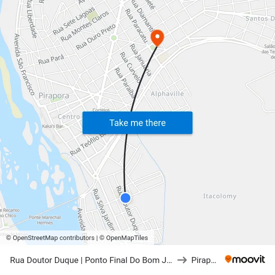 Rua Doutor Duque | Ponto Final Do Bom Jesus to Pirapora map