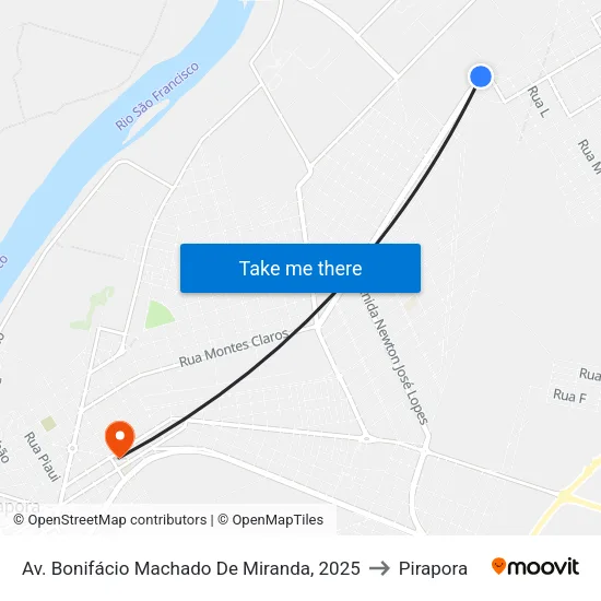 Av. Bonifácio Machado De Miranda, 2025 to Pirapora map