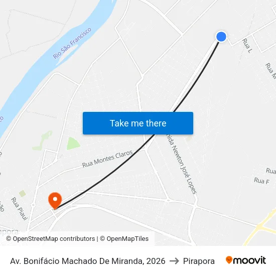 Av. Bonifácio Machado De Miranda, 2026 to Pirapora map