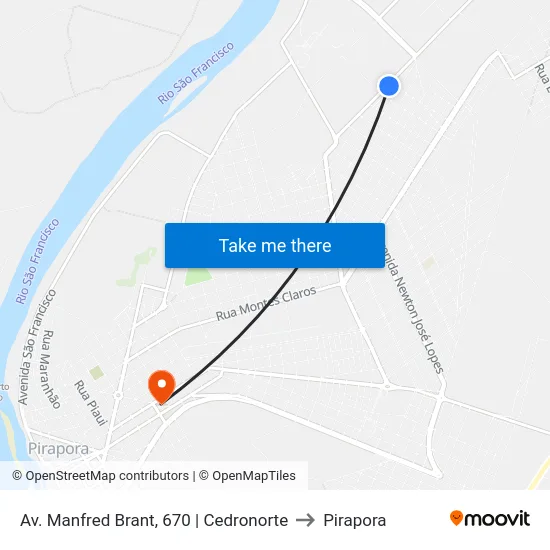 Av. Manfred Brant, 670 | Cedronorte to Pirapora map