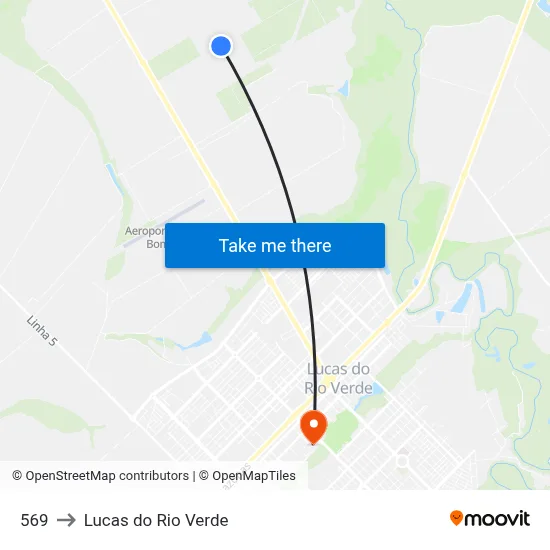569 to Lucas do Rio Verde map