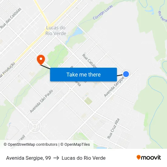 Avenida Sergipe, 99 to Lucas do Rio Verde map