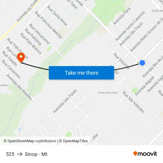 525 to Sinop - Mt map