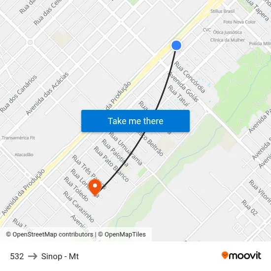 532 to Sinop - Mt map