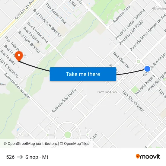 526 to Sinop - Mt map