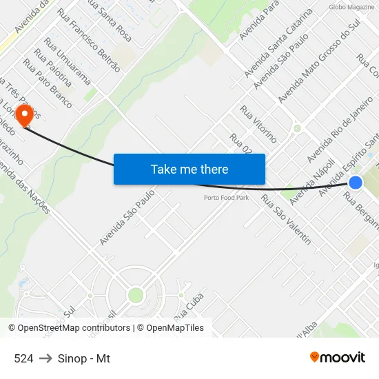 524 to Sinop - Mt map