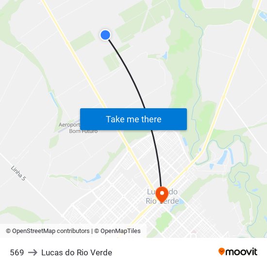 569 to Lucas do Rio Verde map