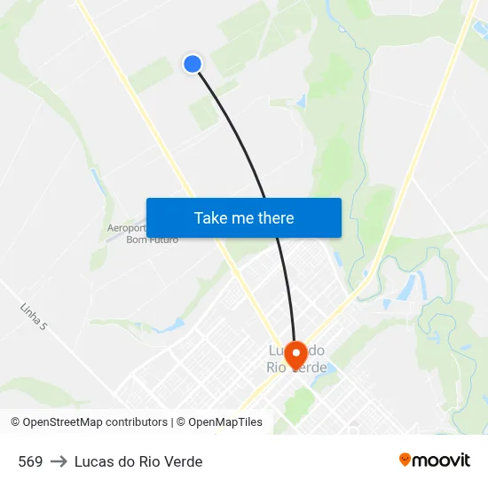 569 to Lucas do Rio Verde map