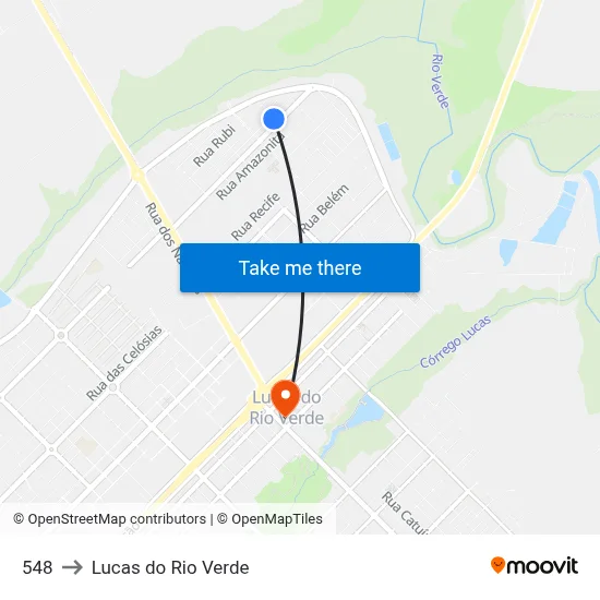 548 to Lucas do Rio Verde map