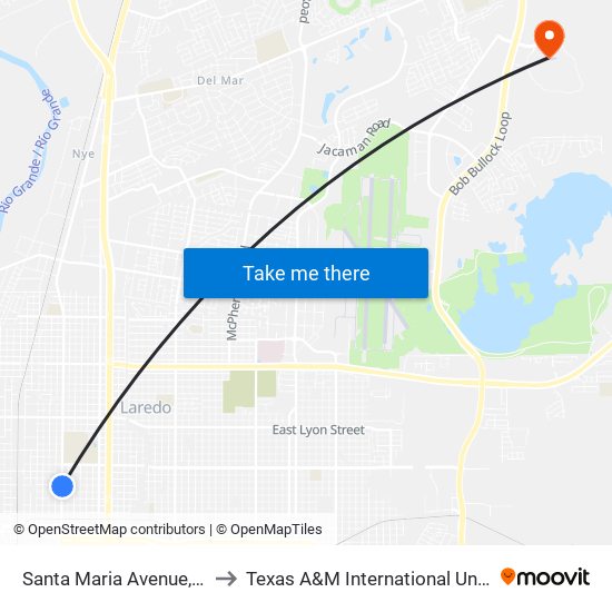 Santa Maria Avenue, 1630 to Texas A&M International University map