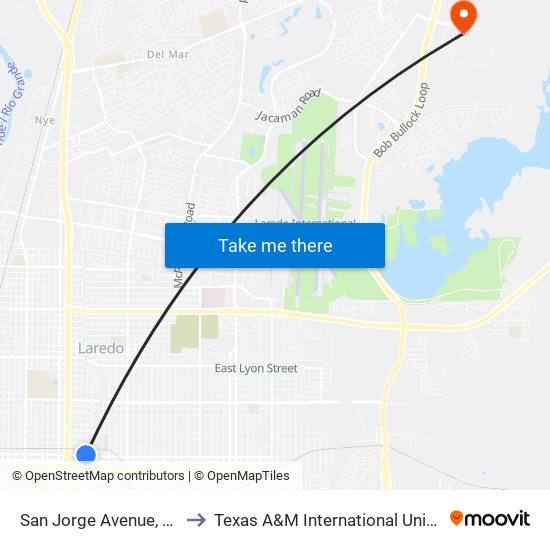 San Jorge Avenue, 1017 to Texas A&M International University map
