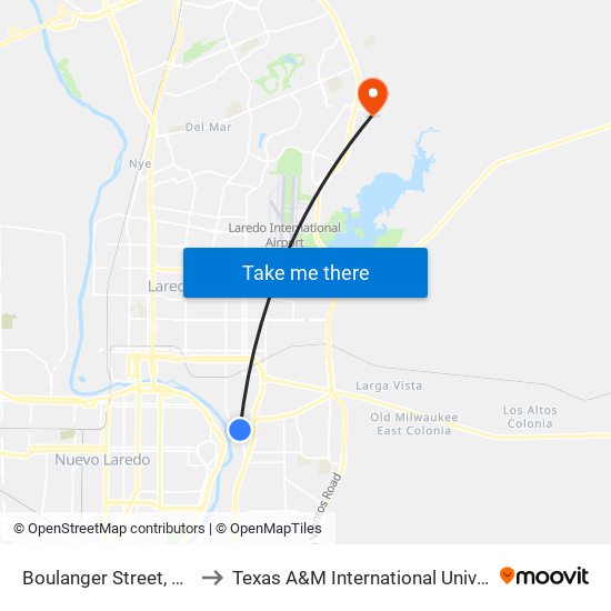 Boulanger Street, 1919 to Texas A&M International University map