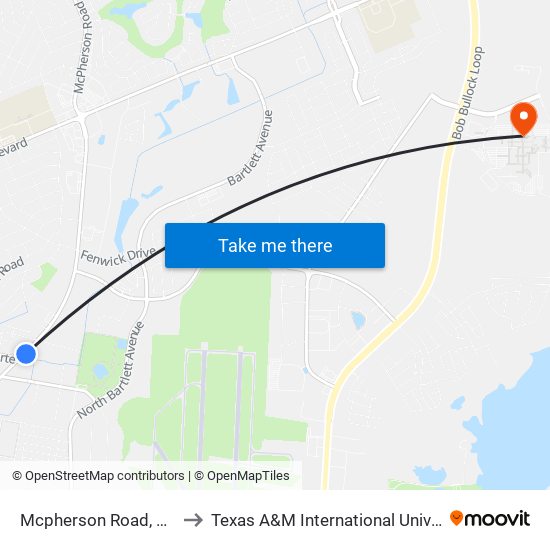 Mcpherson Road, 6017 to Texas A&M International University map