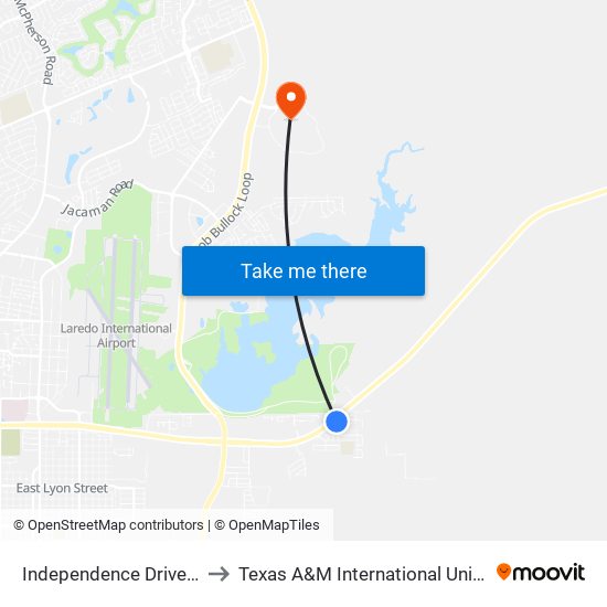 Independence Drive, 704 to Texas A&M International University map