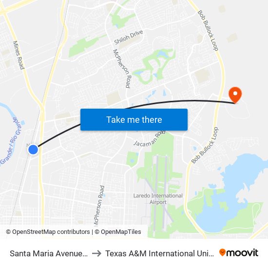 Santa Maria Avenue, 159 to Texas A&M International University map