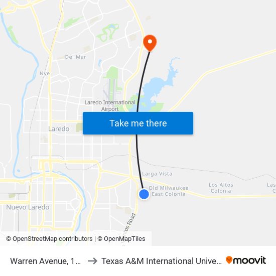 Warren Avenue, 1028 to Texas A&M International University map