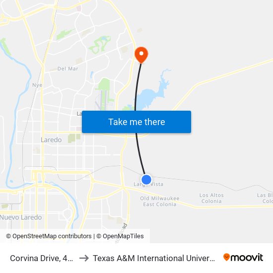 Corvina Drive, 401 to Texas A&M International University map