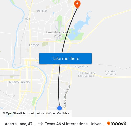 Acerra Lane, 4715 to Texas A&M International University map