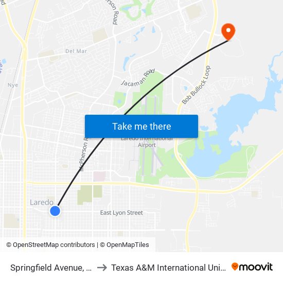 Springfield Avenue, 2902 to Texas A&M International University map