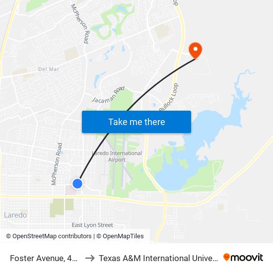 Foster Avenue, 4362 to Texas A&M International University map