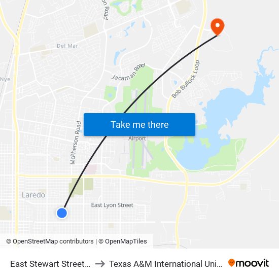 East Stewart Street, 811 to Texas A&M International University map