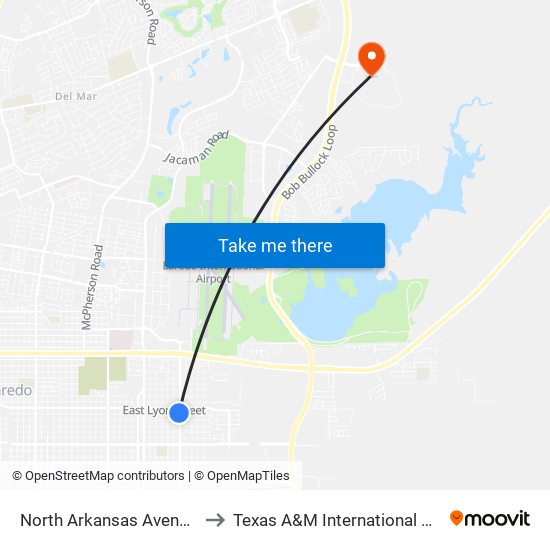 North Arkansas Avenue, 2717 to Texas A&M International University map