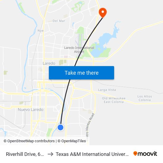 Riverhill Drive, 600 to Texas A&M International University map