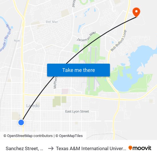 Sanchez Street, 913 to Texas A&M International University map