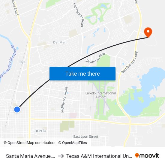 Santa Maria Avenue, 3920 to Texas A&M International University map