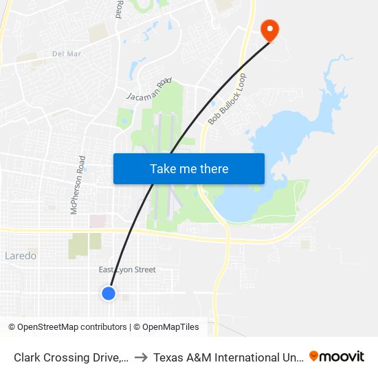 Clark Crossing Drive, 2102 to Texas A&M International University map