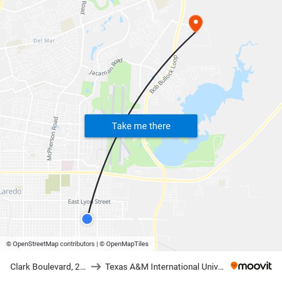 Clark Boulevard, 2408 to Texas A&M International University map