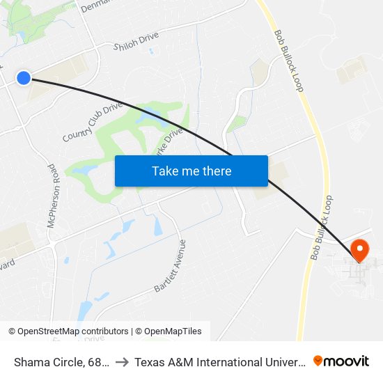 Shama Circle, 6802 to Texas A&M International University map