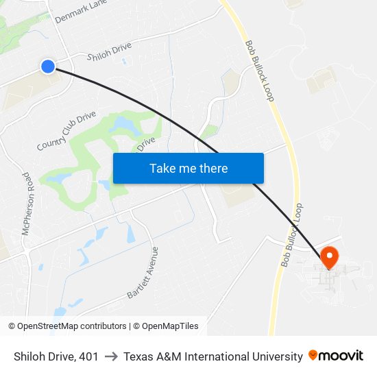 Shiloh Drive, 401 to Texas A&M International University map