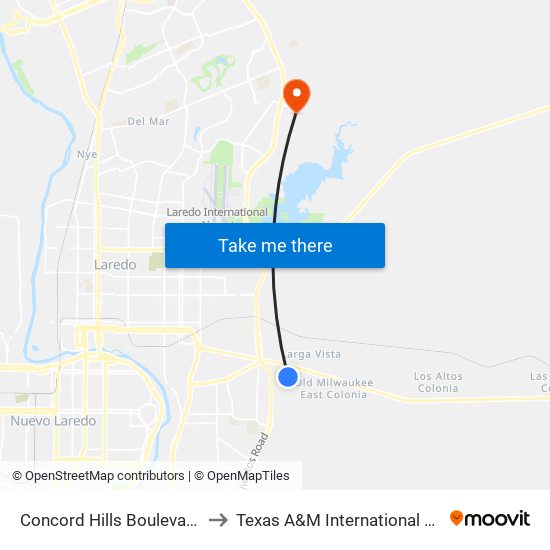 Concord Hills Boulevard, 1109 to Texas A&M International University map