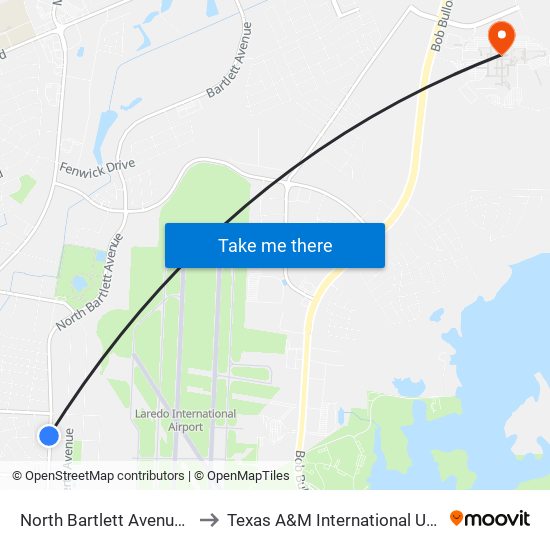 North Bartlett Avenue, 5102 to Texas A&M International University map